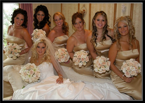 Bridesmaid Dresses in Neutrals Champagne Beige and Pale Gold
